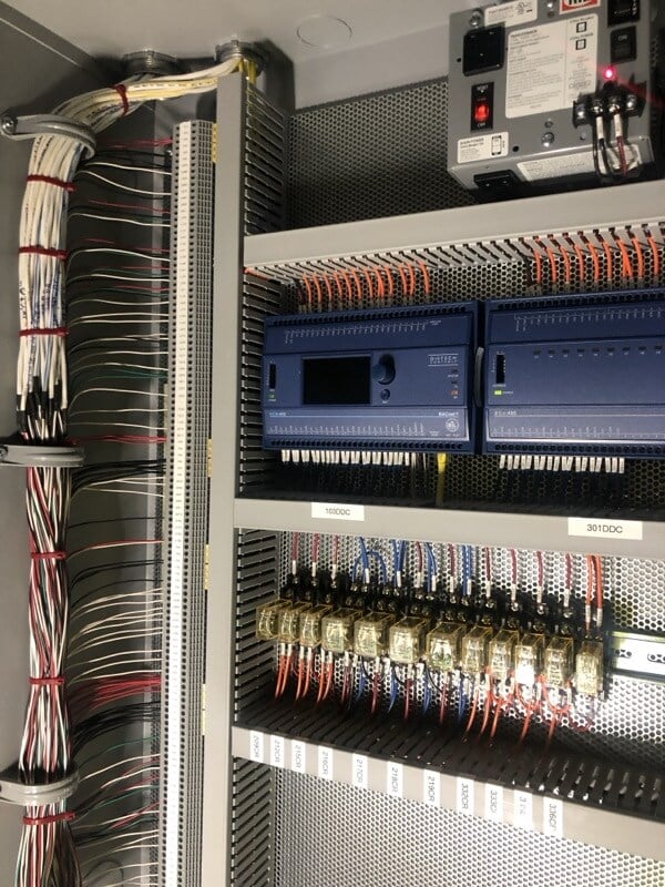 A building automation system control panel